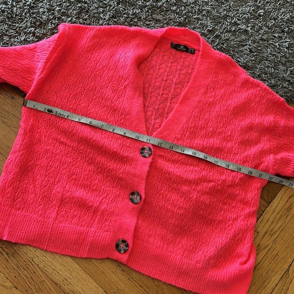 NWOT Volcom Cardigan Beach Sweater Electric Coral Size Medium - Picture 14 of 16